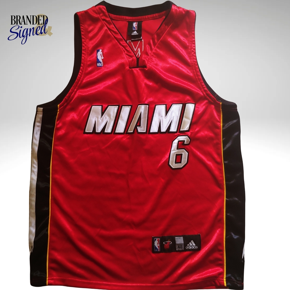 Adidas Miami Heat Red Jersey Size 48 Large (see size chart in pictures)